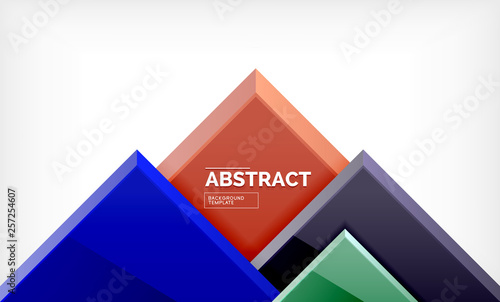 Geometric abstract background, modern square design