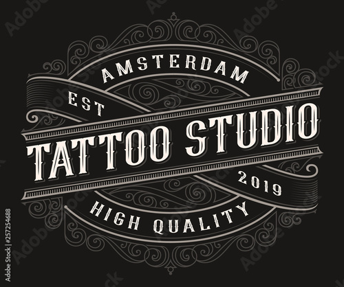  Vintage tattoo logo design
