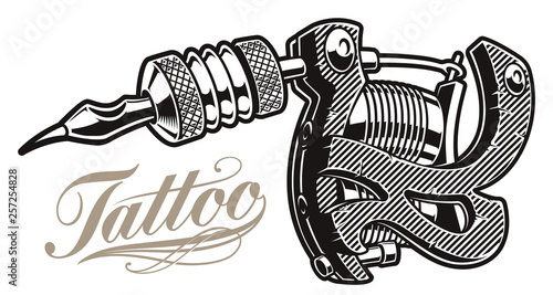 .Vector illustration of a tattoo machine