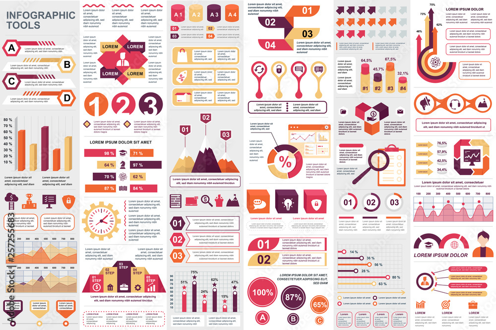 Infographic elements data visualization vector design template. Can be used for steps, options, business processes, workflow, diagram, flowchart concept, timeline, marketing icons, info graphics.