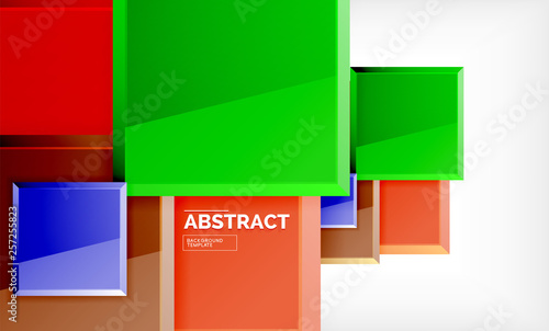 Geometric abstract background, modern square design