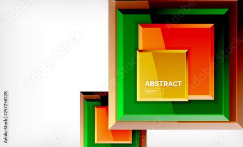 Geometric abstract background, modern square design