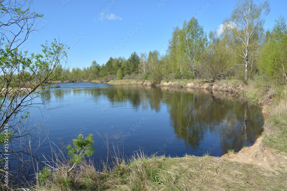 The beginning of may on a protected river.