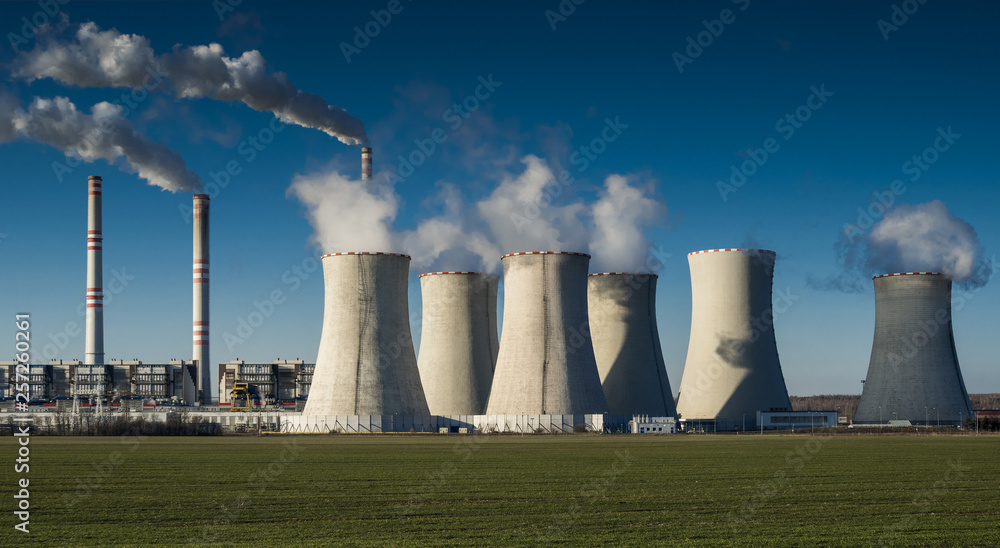 coal fired power station, Pocerady, Czech republic