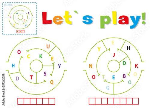 Play and write the words hockey and notebook