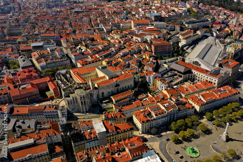 Lissabon Luftbilder - Luftaufnahmen von Lissabon  Ponte 25 de Abril  Castelo de S  o Jorge  Igreja de Santa Engr  cia  Commerce Square und weitere Sehensw  rdigkeiten