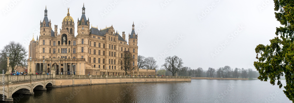 Castel in Schwerin Panorama View