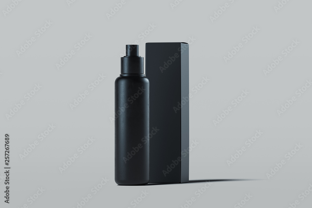 Cosmetic plastic spray for liquid. Beauty product package. 3d rendering.