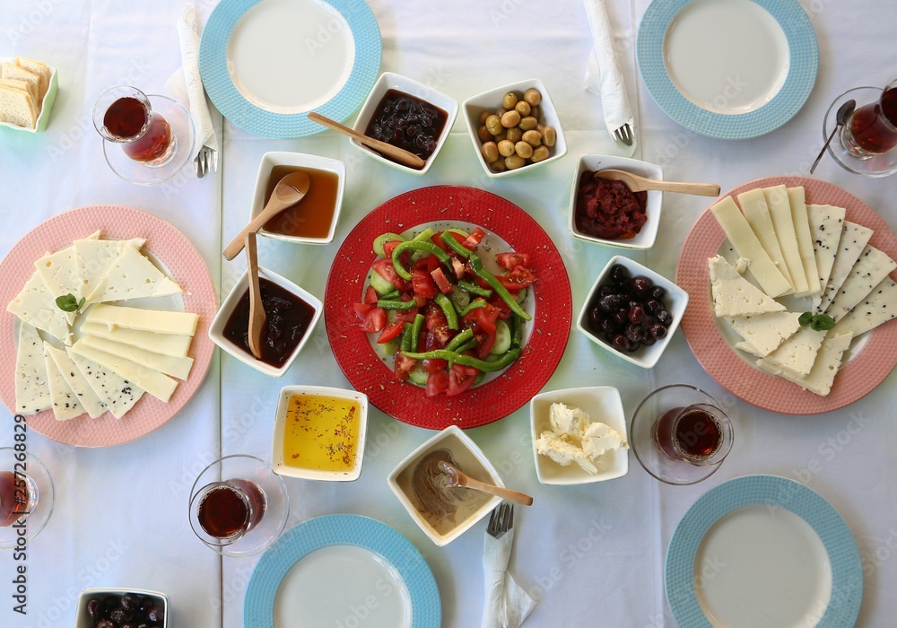 traditional turkish breakfast.turkey traditional turkish breakfast.turkey