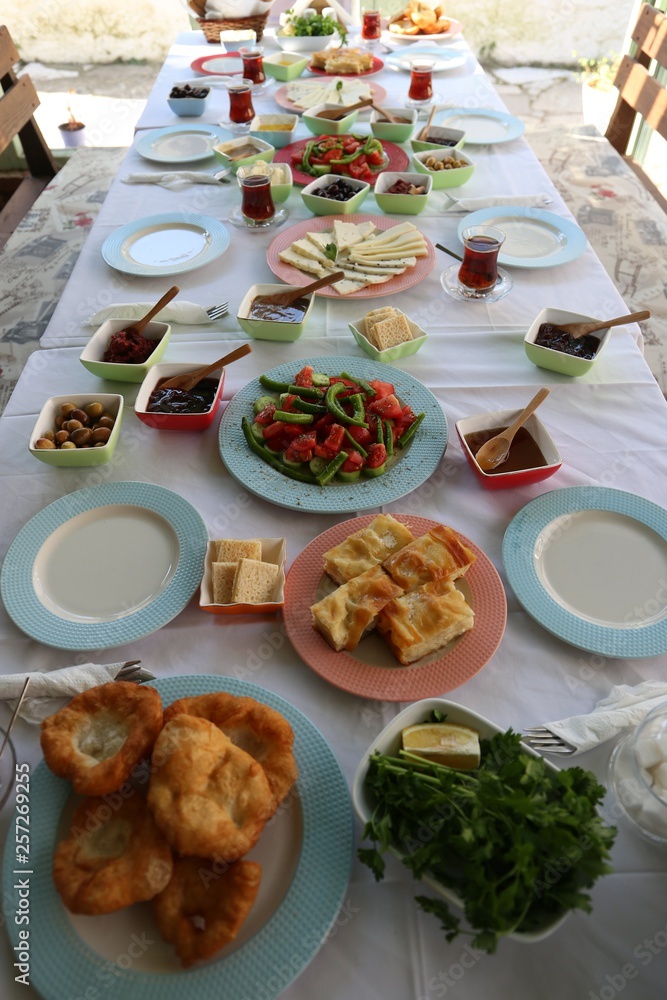 traditional turkish breakfast.turkey traditional turkish breakfast.turkey