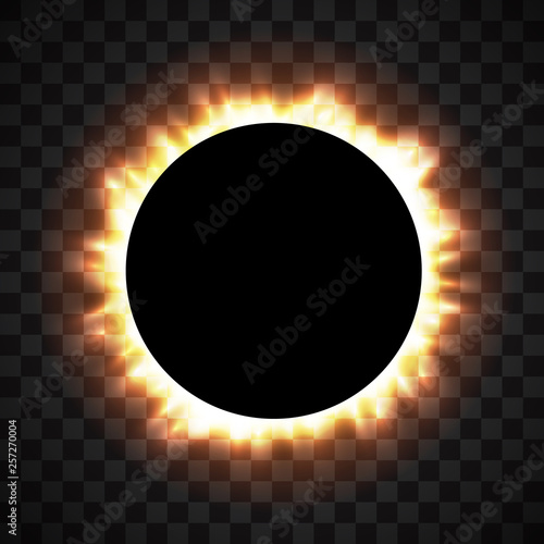 Total eclipse of the sun, eclipse background, vector illustration