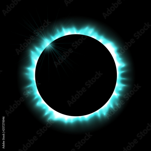 Total eclipse of the sun, eclipse background, vector illustration