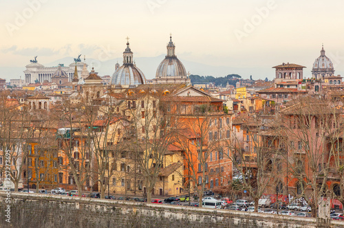 Rome city skyline view