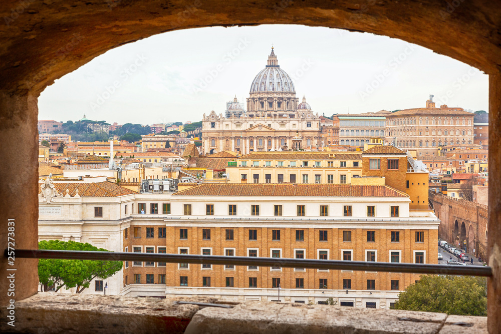 Fototapeta premium Rome city Vatican skyline view