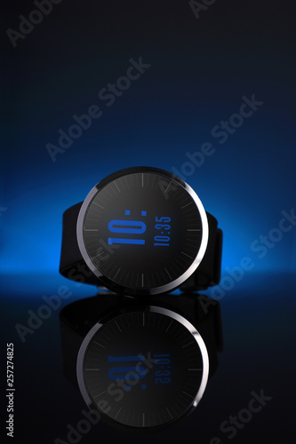 Fitness Tracker / Smart Watch in Blue Background
