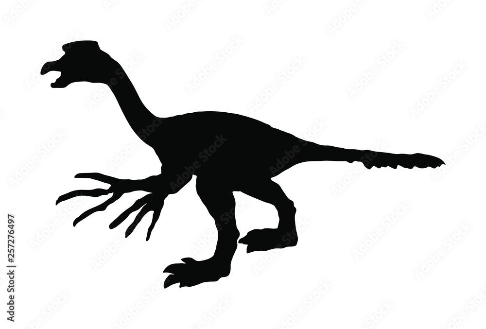 Kind of dinosaur vector silhouette isolated on white background. Dinosaurs symbol. Jurassic era. Dino sign.