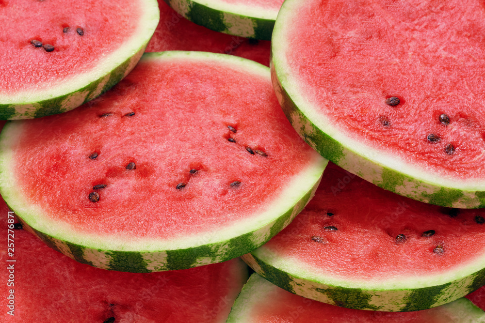 heap of sliced watermelon as textured background heap of sliced watermelon as textured background