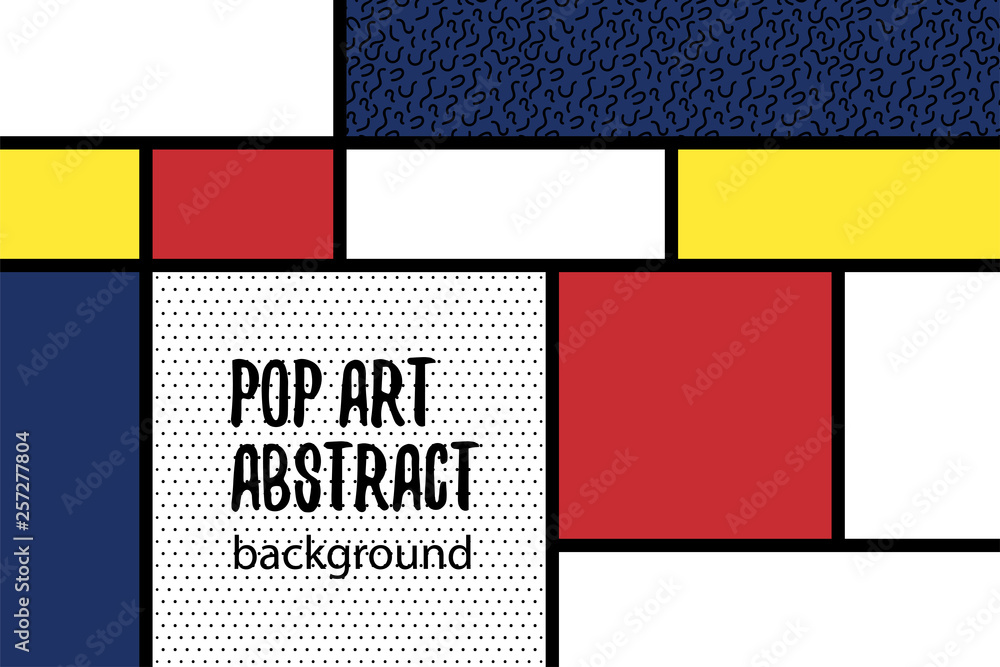 Fototapeta premium Pop art geometry mondrian style line back