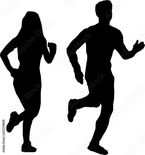 Group of jogging people