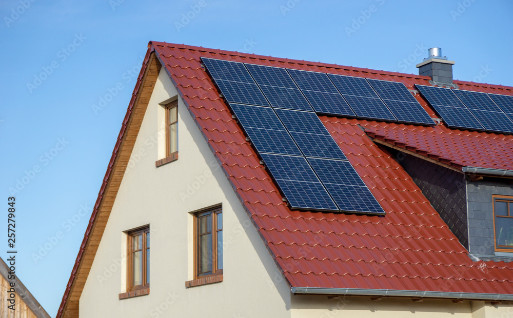 solar panels on a roof solar panels on a roof
