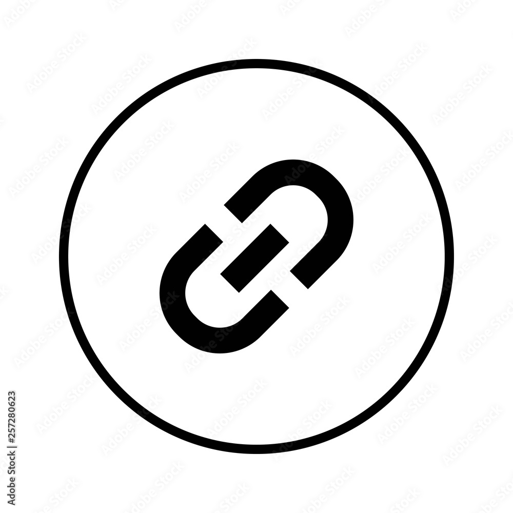Link icon vector. Hyperlink chain symbol Link icon vector. Hyperlink chain symbol