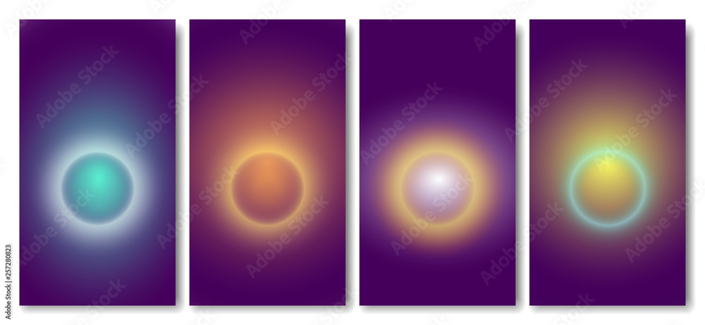 Fototapeta premium Phone screen template abstract neon background