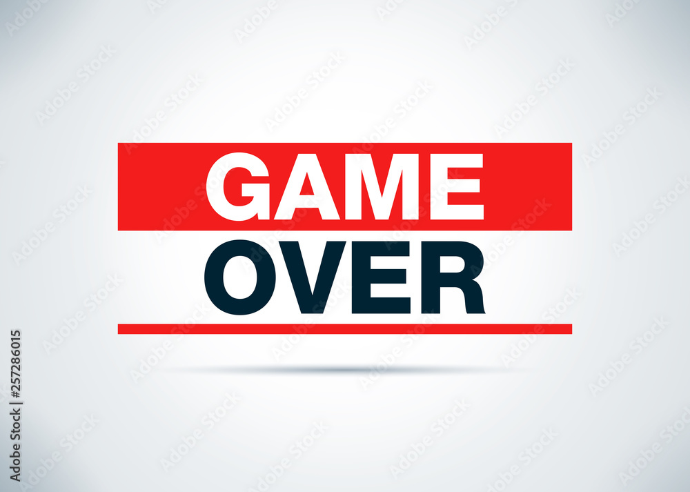 Game Over Abstract Flat Background Design Illustration