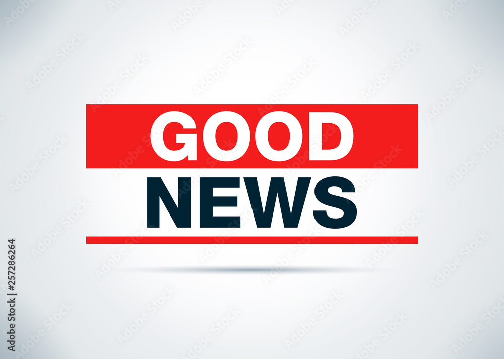 Obraz premium Good News Abstract Flat Background Design Illustration