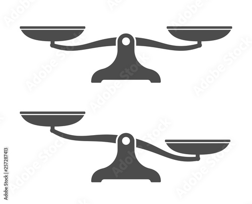 Scales . Balanse icon. Vector illustration