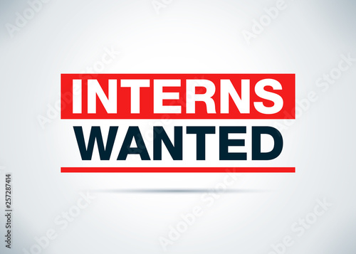 Interns Wanted Abstract Flat Background Design Illustration