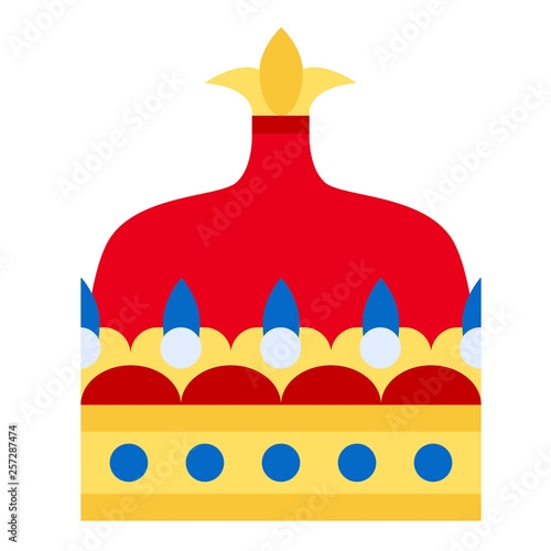 Tsar cap flat illustration on white
