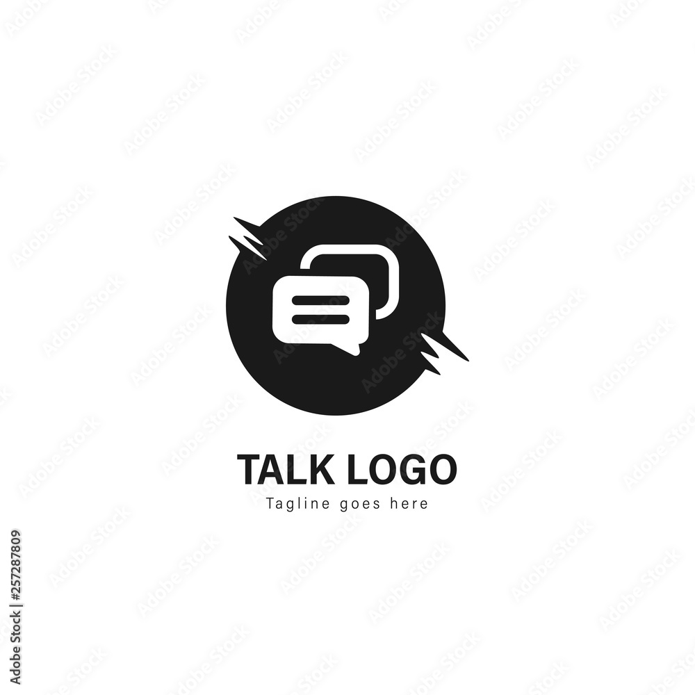 Talk logo template design. Talk logo with modern frame vector design Talk logo template design. Talk logo with modern frame vector design