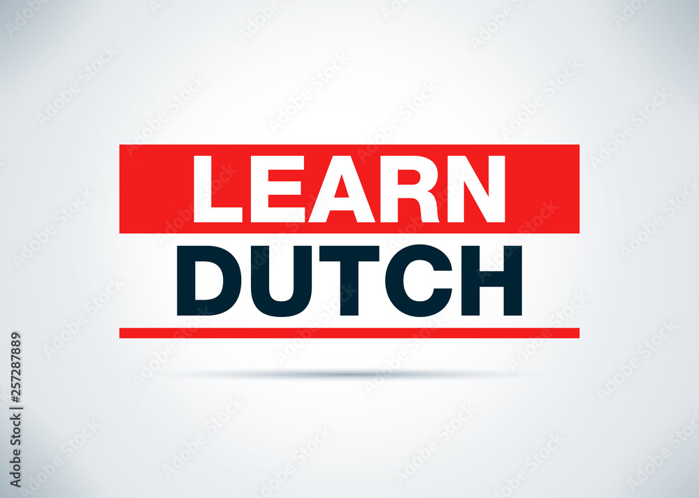 Obraz premium Learn Dutch Abstract Flat Background Design Illustration