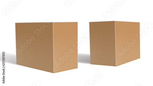 3D Clear Blank Cardboard Package Boxes Set