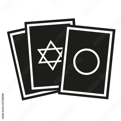 Oracle cards flat illustration on white
