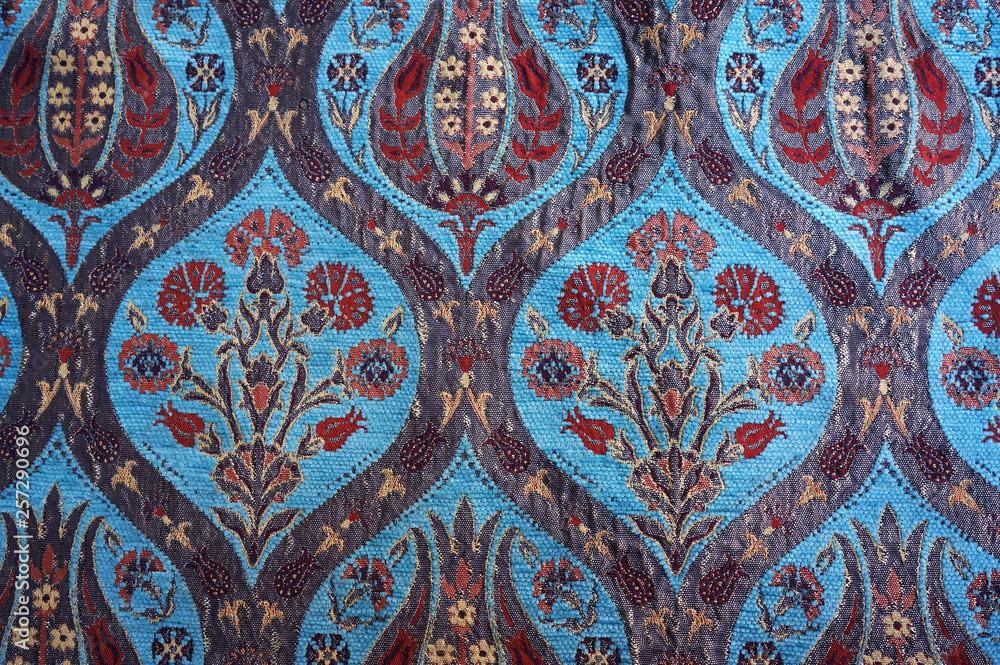 Traditional Turkish carpet. Floral pattern