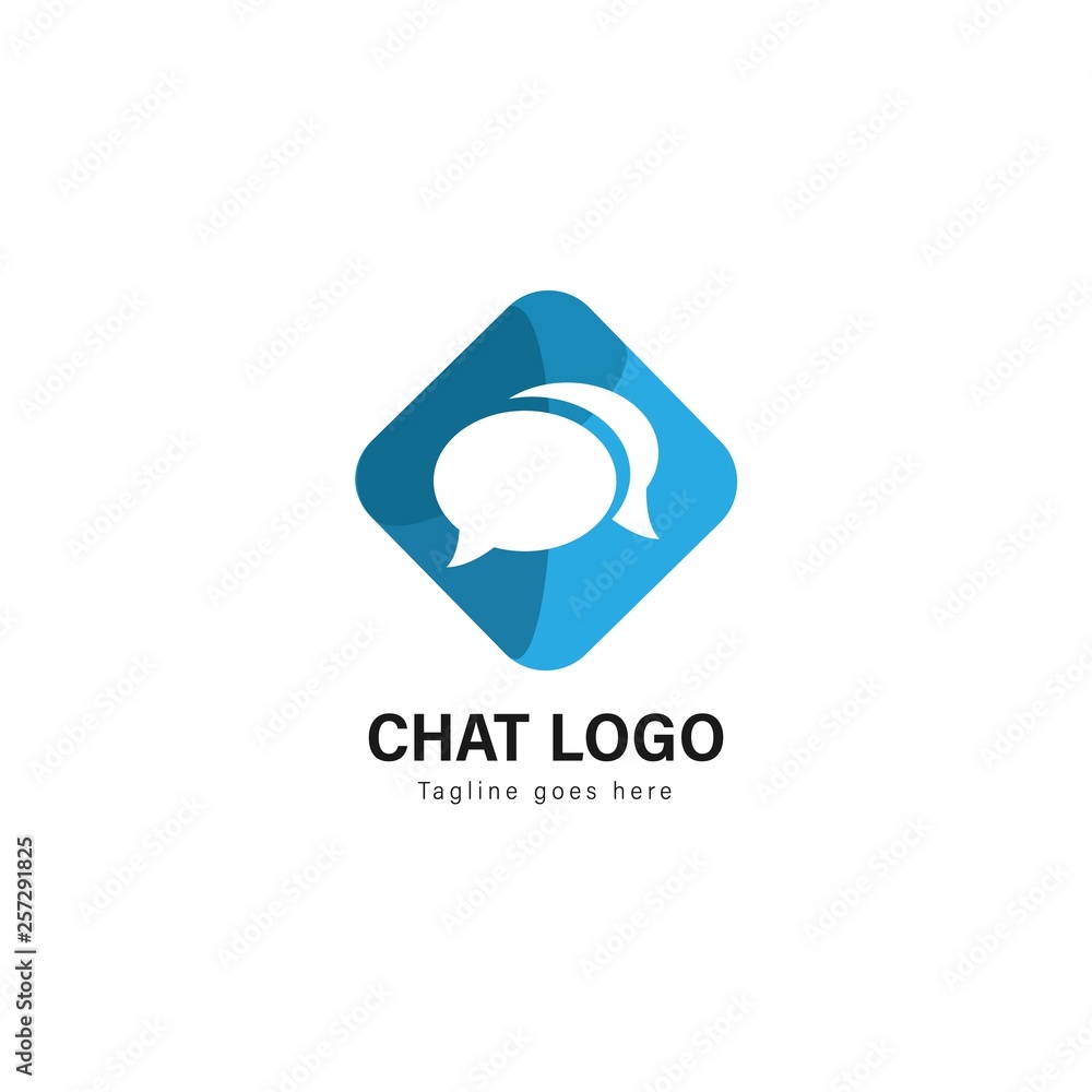 Chat logo template design. Chat logo with modern frame vector design Chat logo template design. Chat logo with modern frame vector design