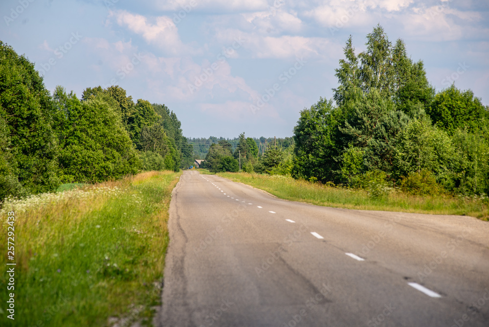 empty gravel road in autumn