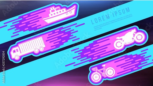 Different kinds of transport set. Vector illustration