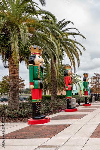 ORLANDO, FLORIDA, USA - DECEMBER, 2018: Christmas at Eola Park