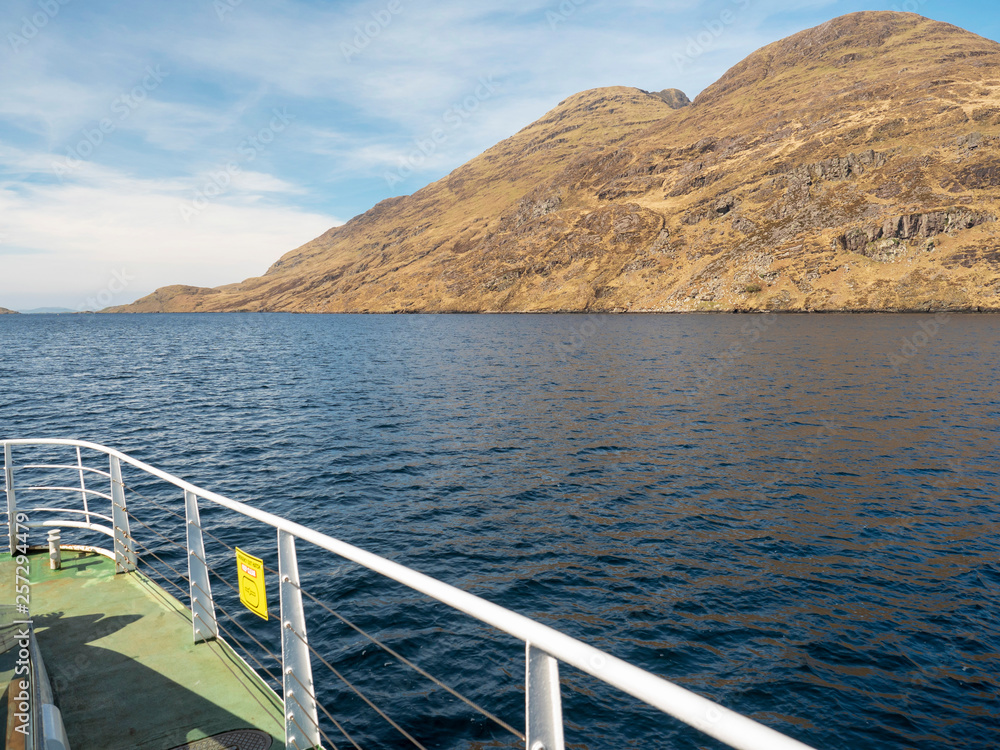 View on Killary fjord from a ship. concept travel. View on Killary fjord from a ship. concept travel.