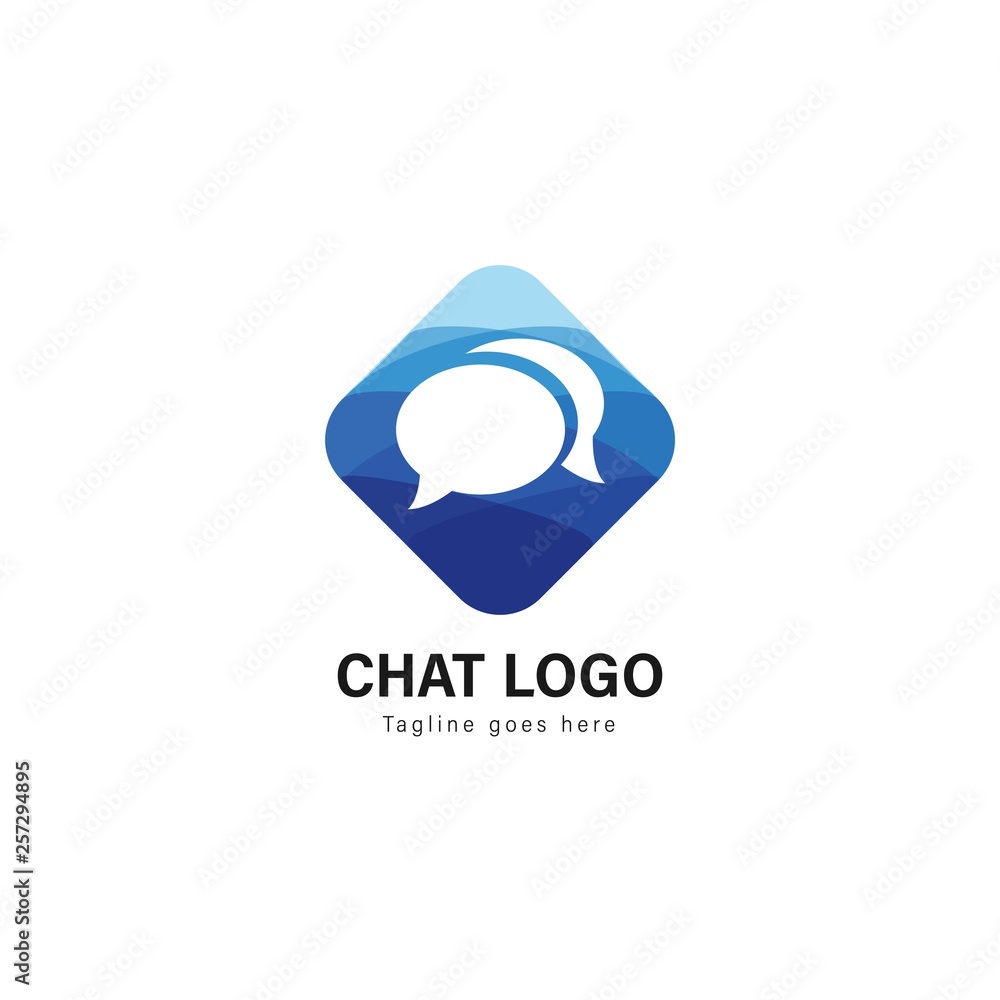 Chat logo template design. Chat logo with modern frame vector design Chat logo template design. Chat logo with modern frame vector design
