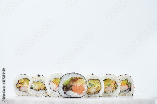 Sushi on marble board