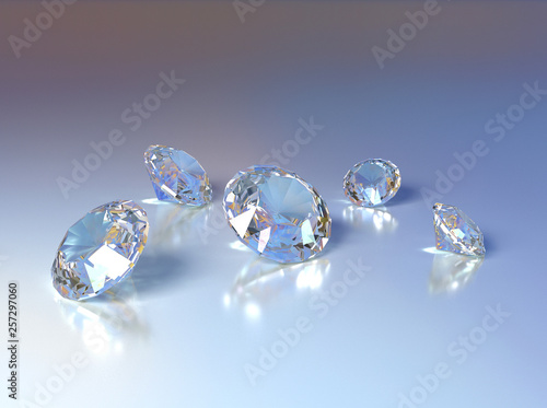 Diamonds. 3d rendering