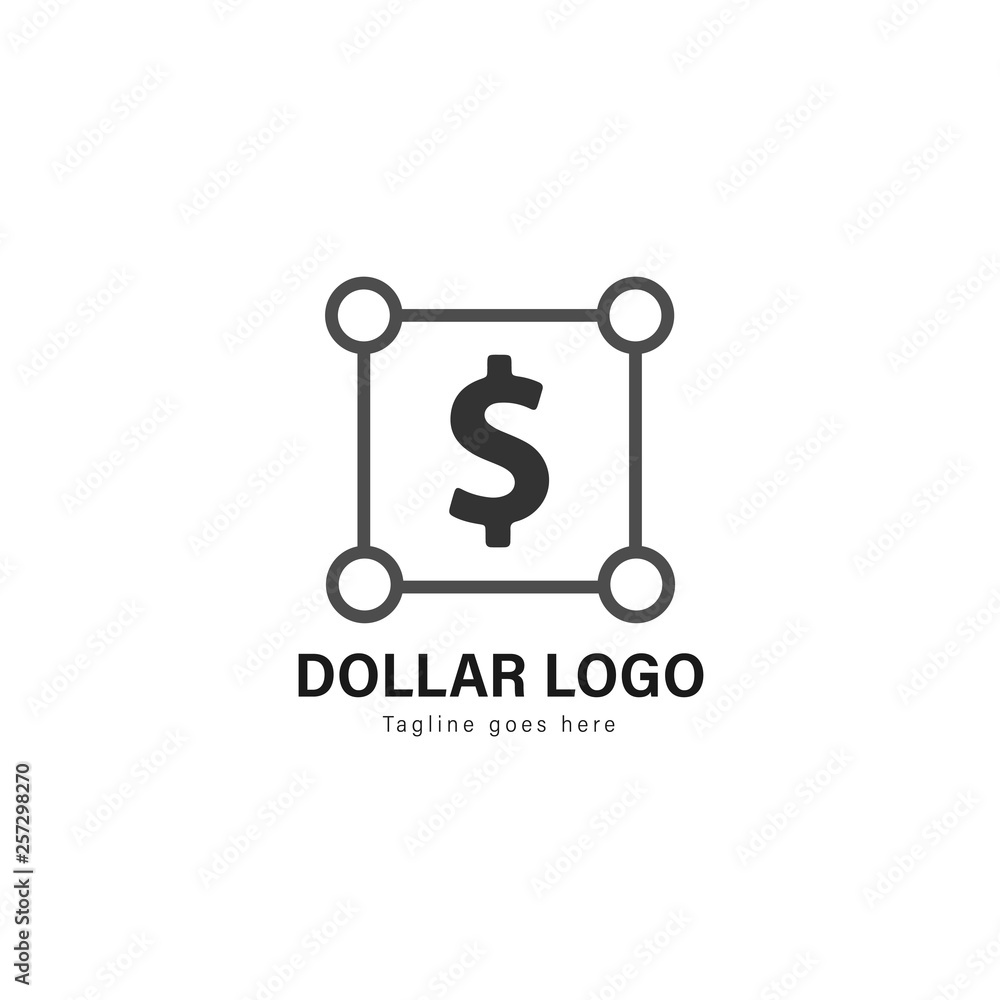 Money logo template design. Money logo with modern frame vector design Money logo template design. Money logo with modern frame vector design