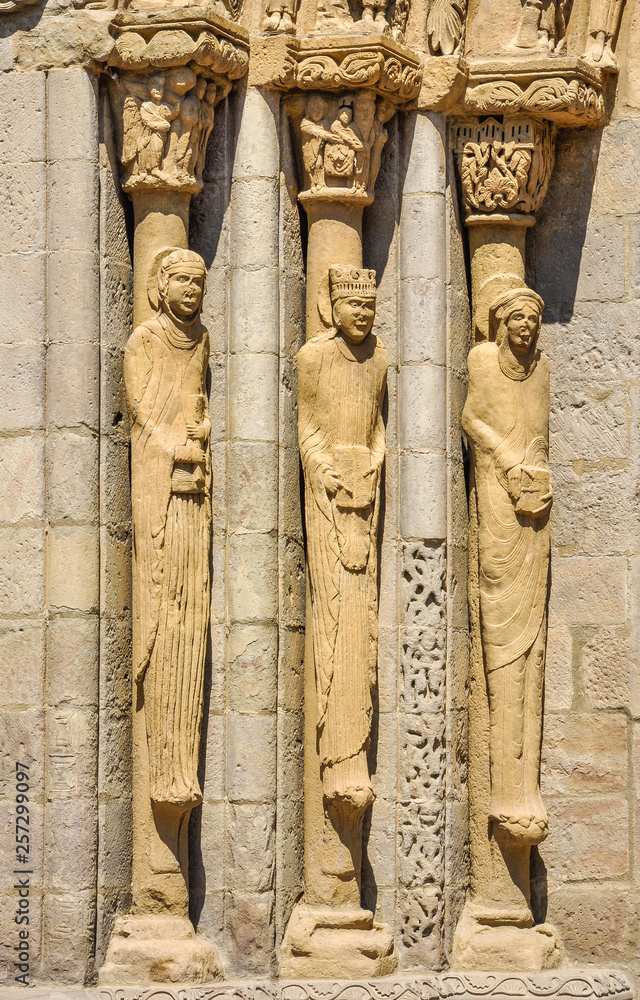 Navarre Romanesque: Santa María la Real Church in Sangüesa, Spain.
