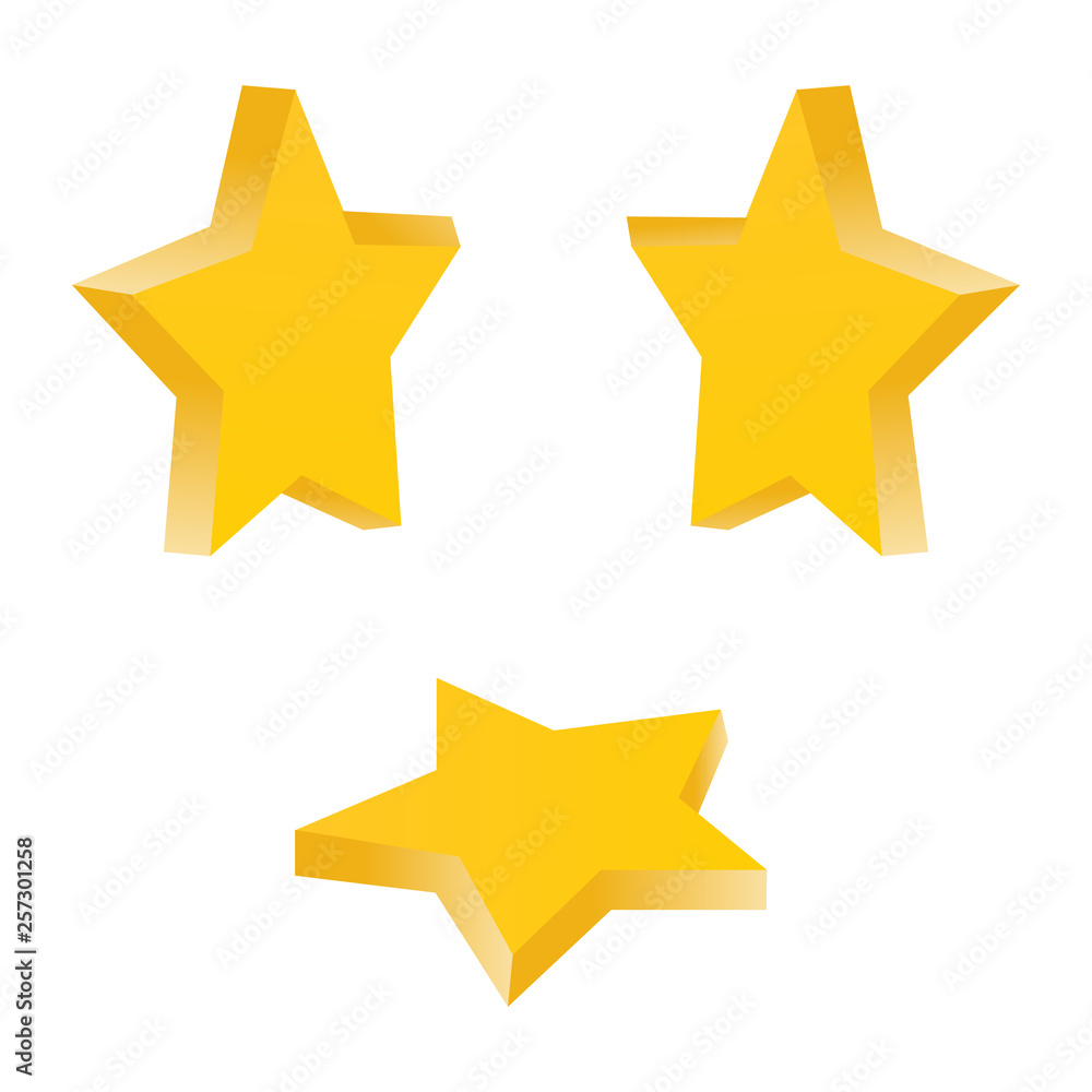 Obraz premium Stars icons yellow sign. Vector