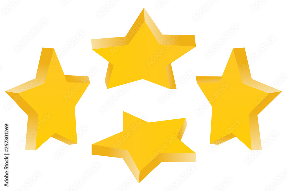 Obraz premium Stars icons yellow sign. Vector
