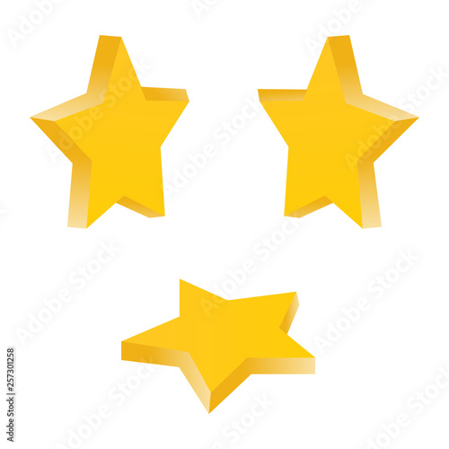 Stars icons yellow sign. Vector