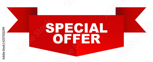 red vector banner special offer